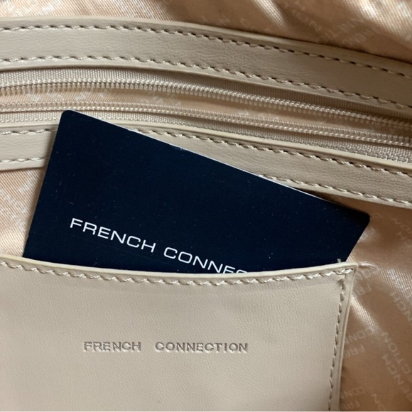 French Connection Quilted Shoulder/crossbody Bag with chain & material strap NWT - Picture 8 of 17
